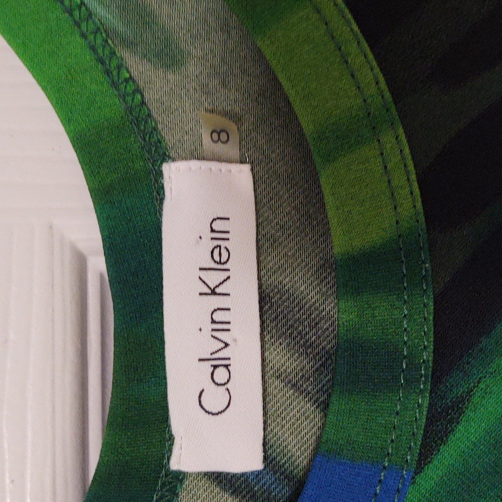 Calvin Klein Green and Blue Maxidress - Picture 2 of 3